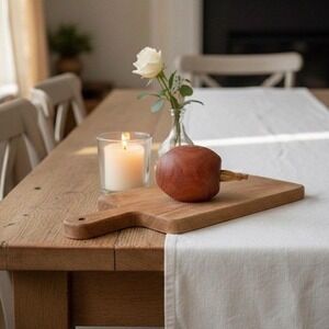 Mahogany Hand Turned Pear Sculpture – Artisan‎ Lathe Carved – Rustic Decor